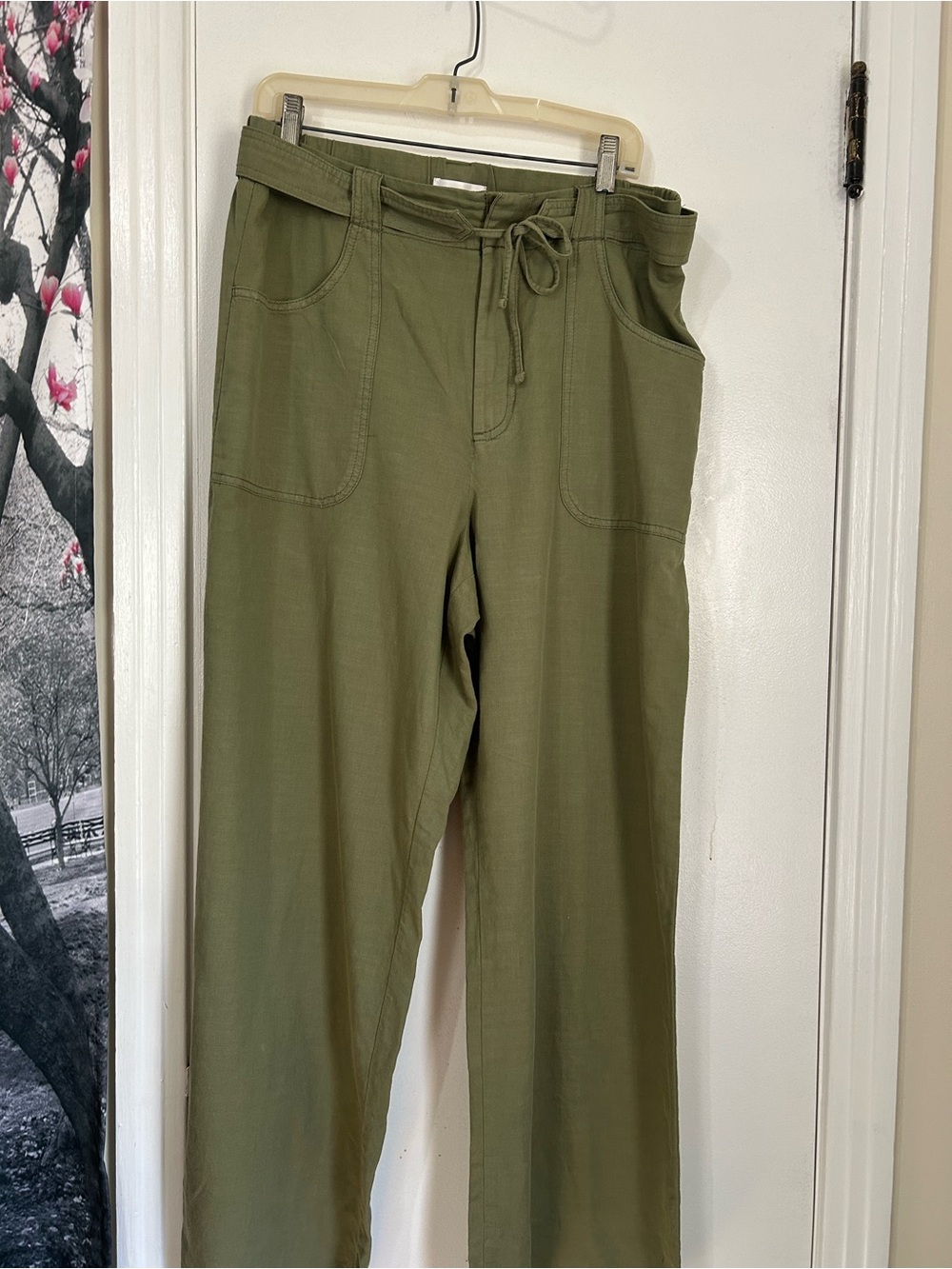 LC Lauren Conrad Olive Wide-Leg Pants
